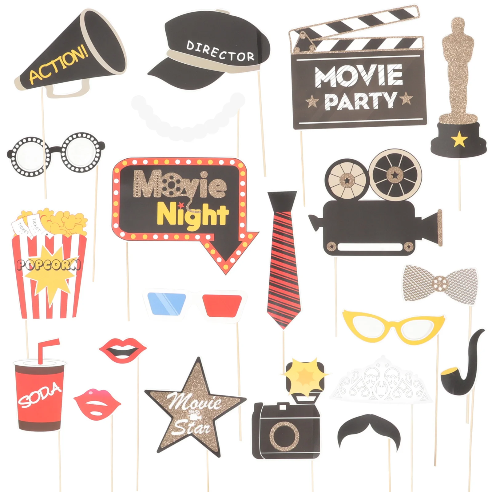 

Movie Theme Photo Props Party Favors Decoration Christmas Popcorn Boxes Gift Paper Supplies