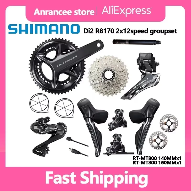 Shimano Di2 R8170 2x12s Set FC R8100 170MM 172.5MM 165MM 50-34T 52-36T R8100 11-30T 11-34T Cassette R8170 Shifter For Road Set