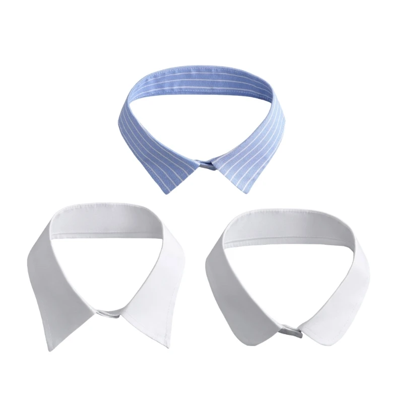 Faux Collar Decorative Shirt Collar Stripe Lapel Collar Casual Formal Neckwear Dropship