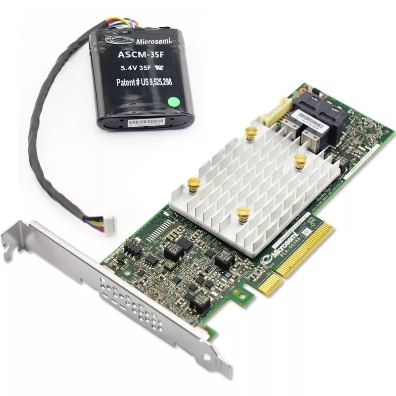 Microsemi Solutions SDN BHD 2290200-R 8-Port Smartrail 3152-8I 12Gbps Gen-3 SAS+Battery