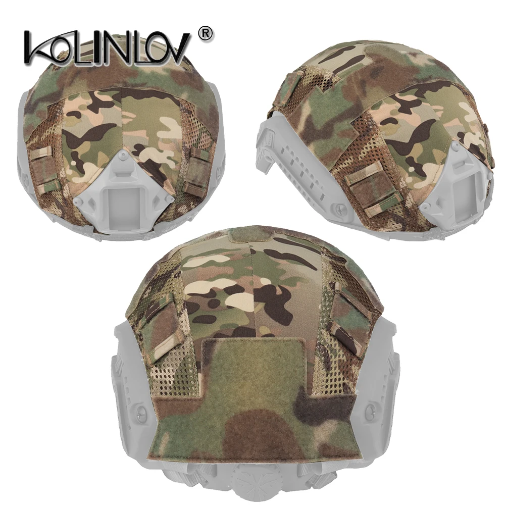 Tactical Airsoft Helmet Cover  camo for MH PJ BJ OPS-Core Militar Explosion Proof Fast Helmet M/L Size Breathable Mesh Cover