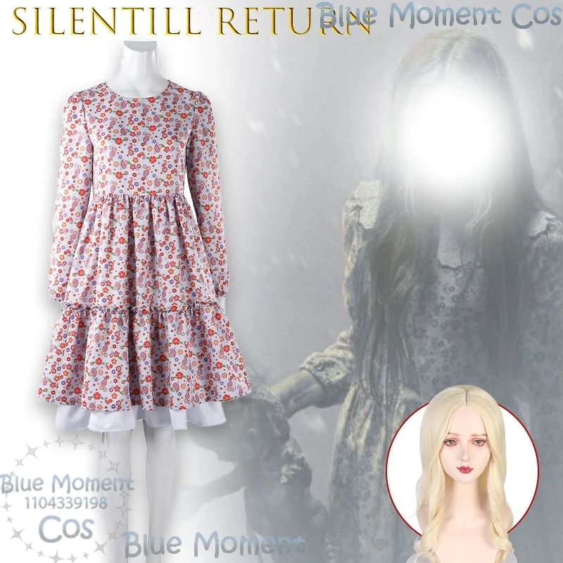 Disfraz de Cosplay de Silenill Returnworld, Vestido Rojo de Laura, Juego de Terror, Conjunto Completo, Vestido Floral Rosa, Ropa para Fiesta de Halloween y Carnaval