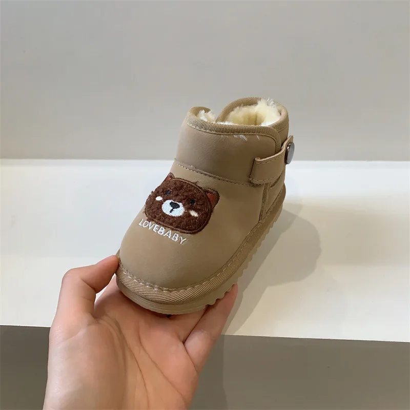 Botas Para Niña 2023 Winter Boot for Children  Cartoon Snow Boot Plush Boy Cotton Shoe Warm Girl Home Shoe High Top Shoe for Boy