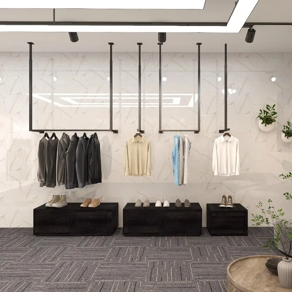 

Modern Multifunctional Stainless Steel Coat Rack Free Floor Standing Clothes Tree Hanger Wall Rack New Arrival