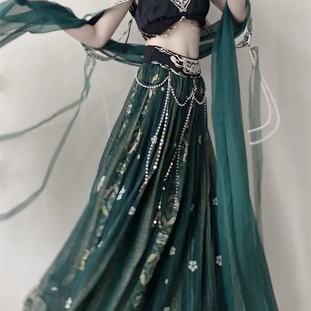 Dunhuang Kweichow Moutai Exotic Style Hanfu Improved Clothing Embroidery Han Elements Western Suit Performance Wear Photo