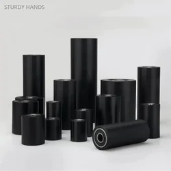 1Pc Bearing Roller Covered with Rubber Sheave Wear-resistant Waterproof Bearing Quiet Roller Cylinder Two-axis Guide Wheel