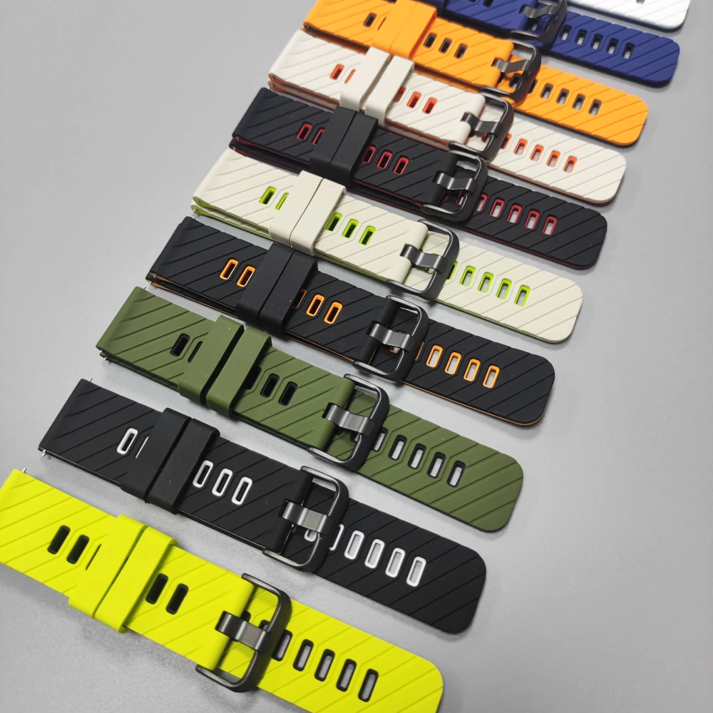 الإفراج السريع 22 مللي متر اثنين لهجة سيليكون حزام ل Garmin Forerunner 570 47 مللي متر 265 255 الموسيقى/Venu 4 3 2 45 مللي متر الرياضة حزام الساعات سوار