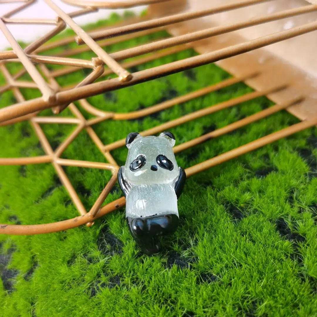 1pc Panda Doll Shines in the Dark, Micro Landscape Horticultural Potting Decoration, Outdoor Courtyard Lawn Decoration image 5