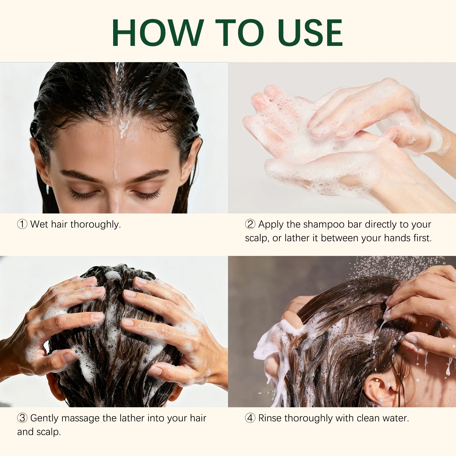 Polygonum Multiflorum Soap Nourish Hair Clean Natural Plant Extract Smooth Frizz Soft Silky Moisturizing Hair Care Gentle image 5