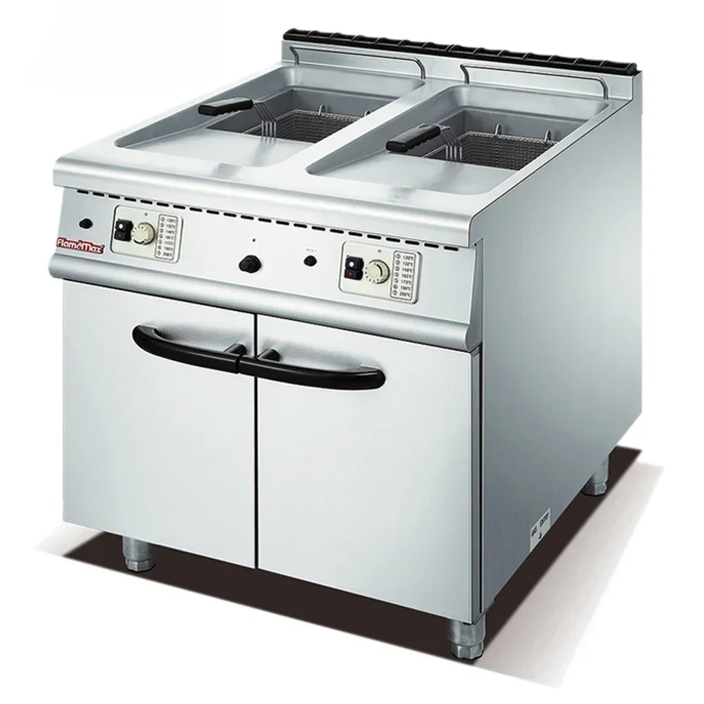 CRF-70 Stainless Steel Gas Deep Fryer Commercial Cooking Machines Durable Gas Deep Fryer Suitable LPG or LNG