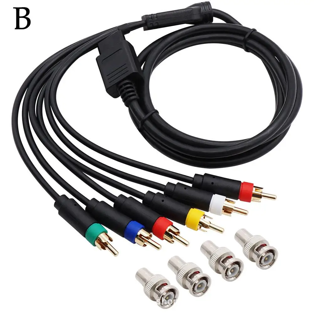 RGB/RGBS RCA Cable For NGC/N64 /SNES Color Monitor Component Cable Game Console Accessories A9U3