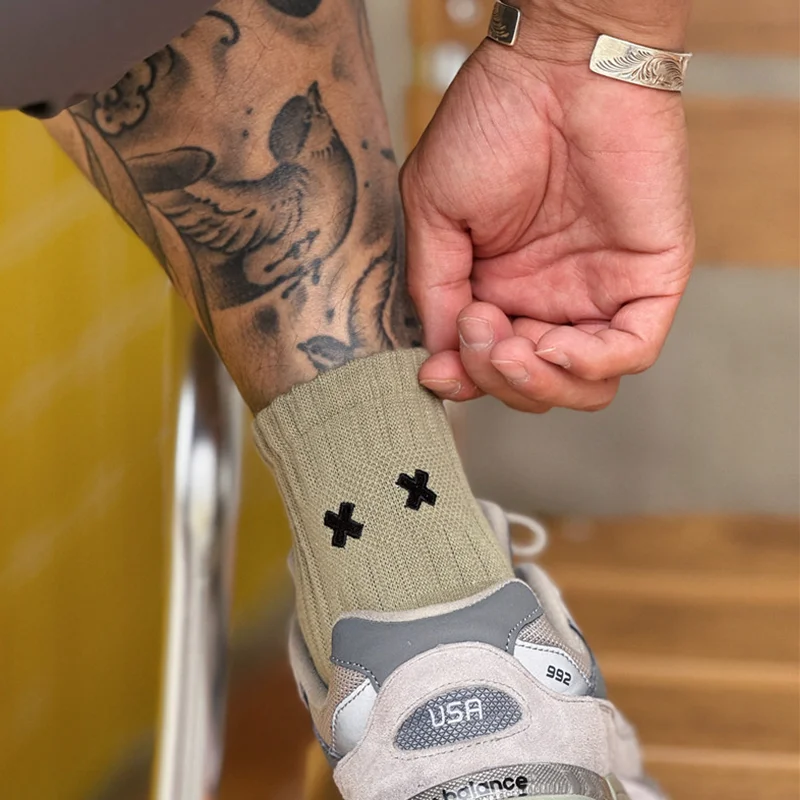 Lässige Socken, Söckchen, Herren-Baumwollsocken, modische, atmungsaktive, bequeme Socken – Detail 9