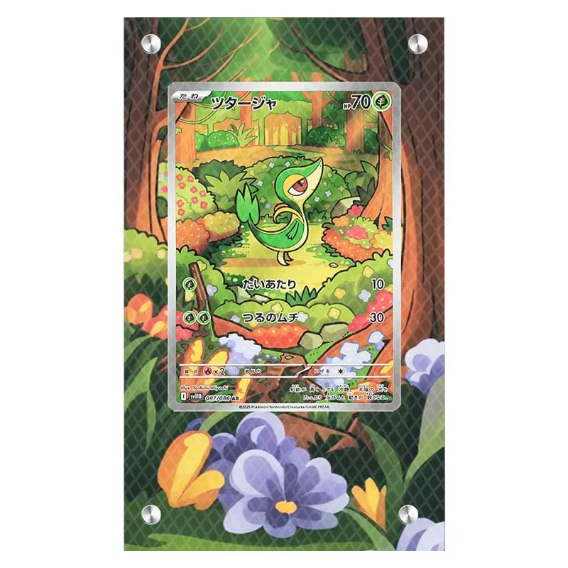 

Diy Self Made Ptcg Snivy Sv11 Cute Acrylic Card Brick Collection Card Ptcg Snivy Acrylic Display Stand No Cards Included