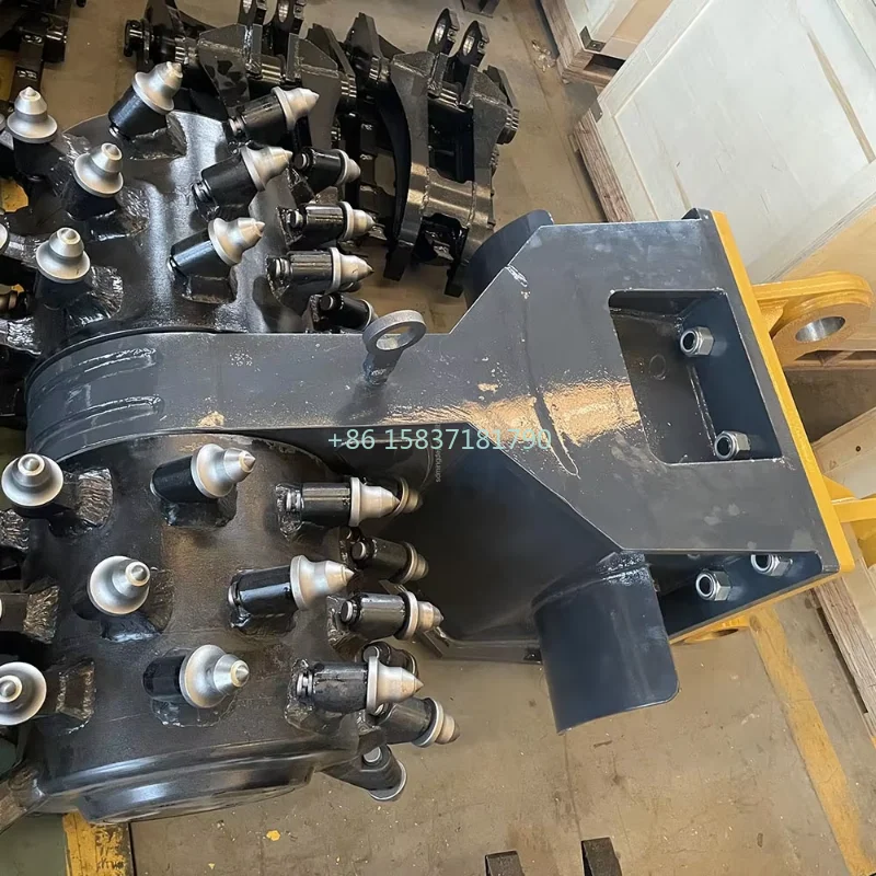 Construction Milling Cutter Machine Tunneling Drum Cutter Low Vibration Noise Concrete Rock Break Milling Machine for Excavator