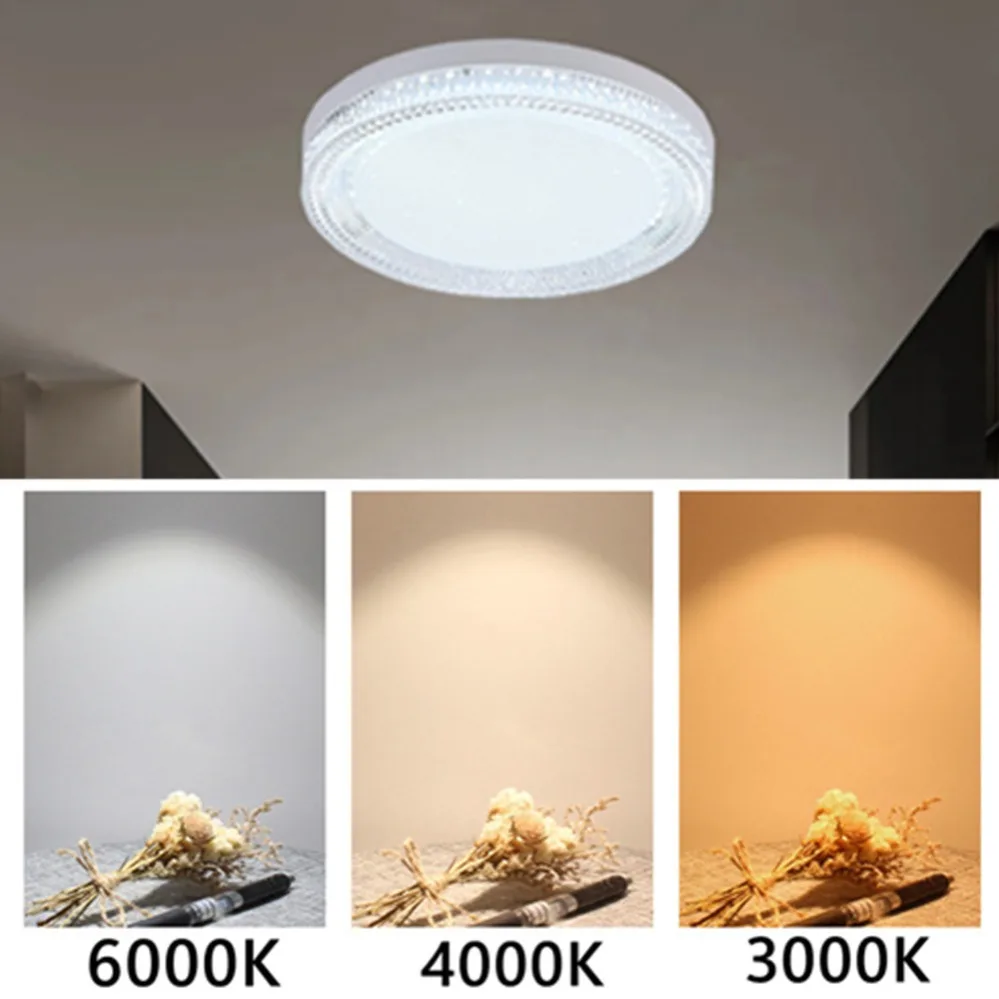 Modern Led Ceiling Lamp Crystal Circle Square 18W 24W 36W 48W Ceiling Lights For Bedroom Living Room Decoration Voltage 85-265V