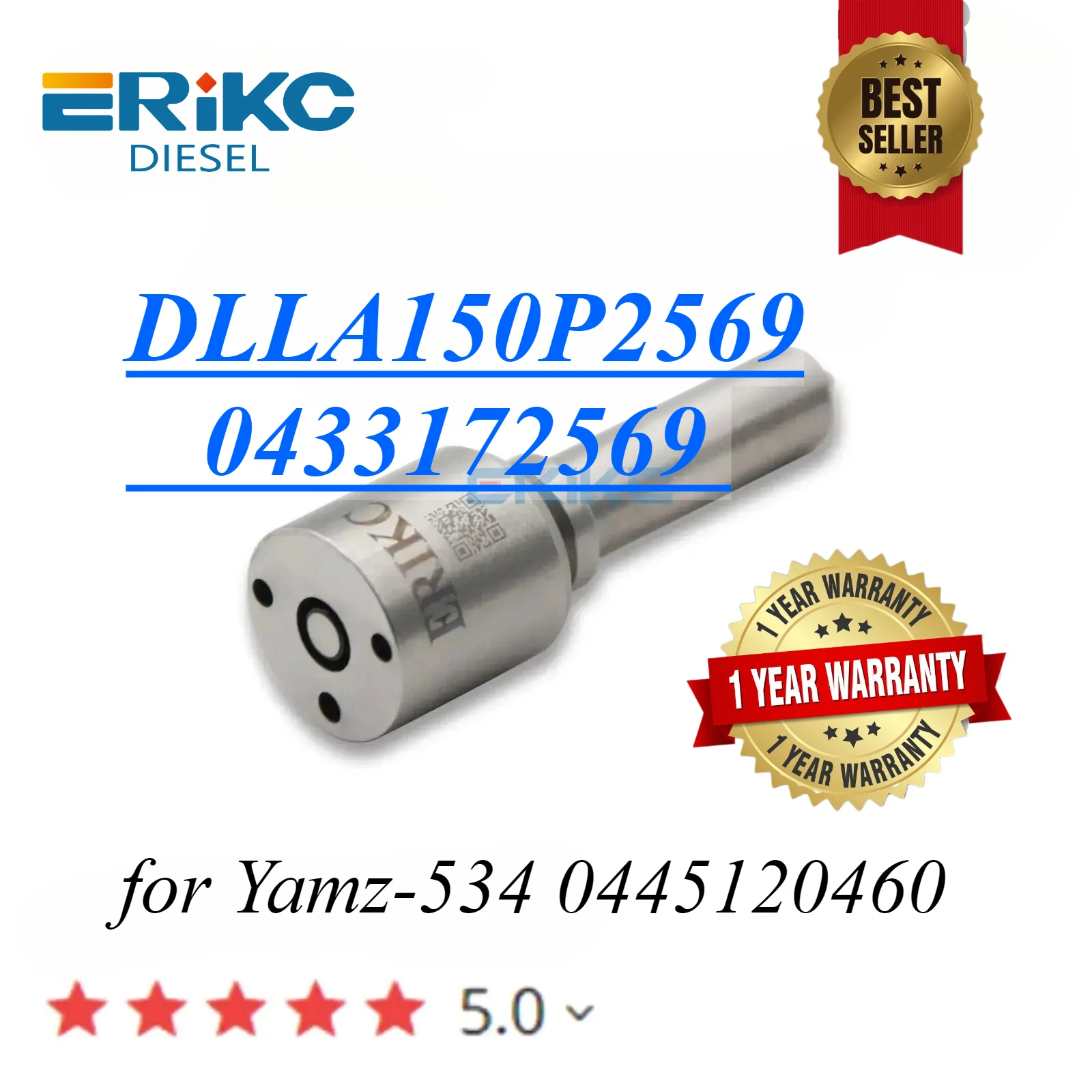 DLLA150P2569 0433172569 Injector Nozzle DLLA 150 P 2569 Diesel Sprayer Tip DLLA 150P 2569 for 0445120460 Yamz-534