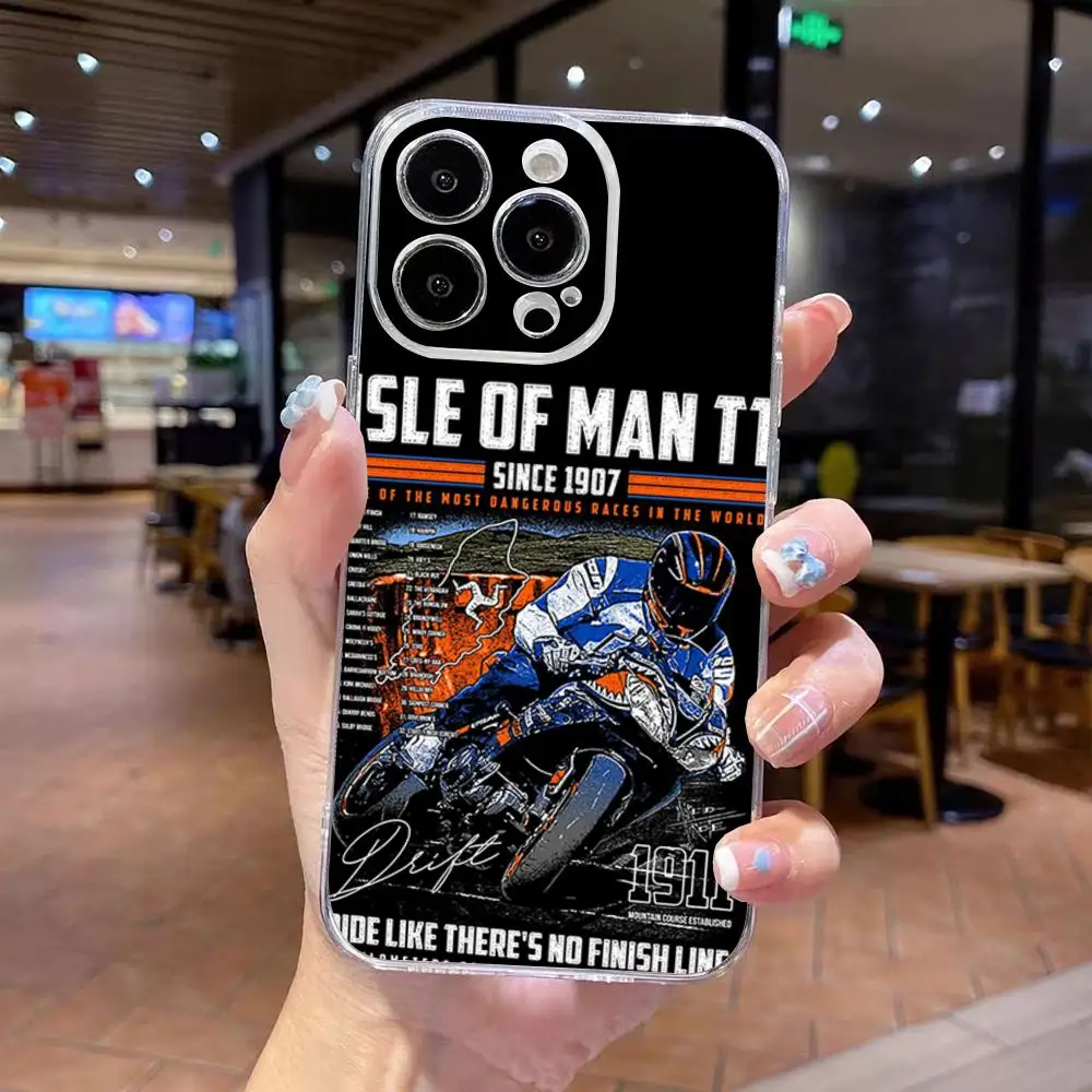 T-TT Isle Of Man Phone Case For IPhone 17 Air 16 15 14 13 12 Pro Max Plus Clear Shockpoof Transparent Cover