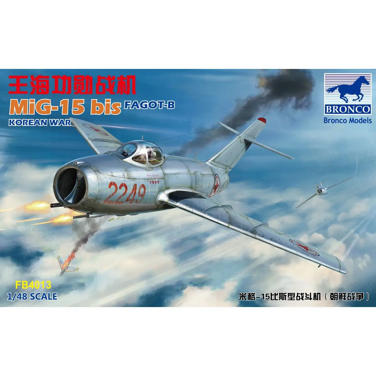 

BRONCO FB4013 1/48 MIG-15 bis FAGOT-B (Korean War) - Scale Model Kit