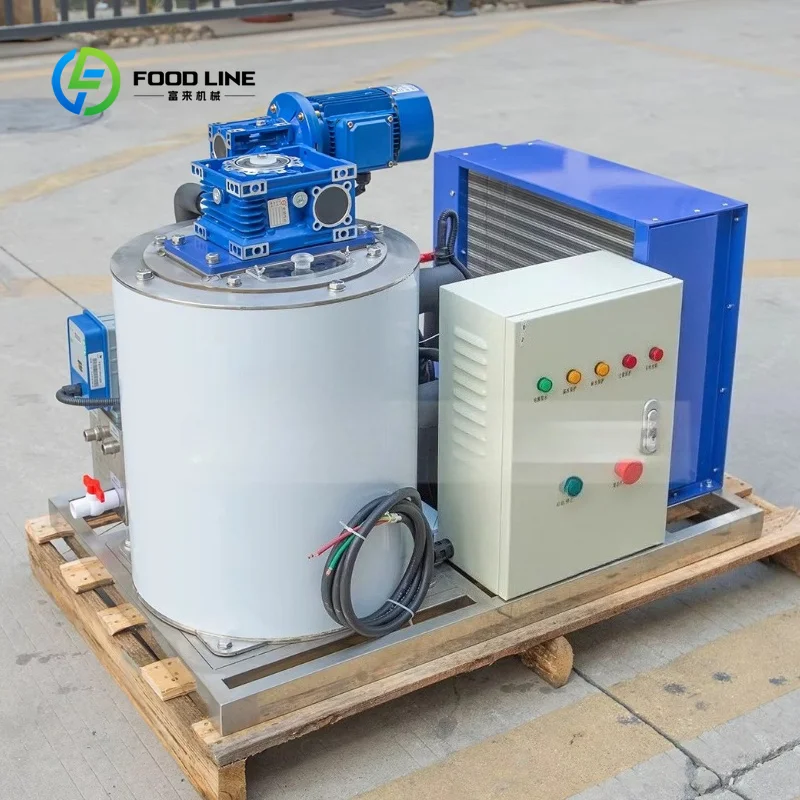 Customized 300KG/24H Commercial Flake Ice Machine, 0.3 Ton Air Cooling 220V Ice Maker with Essential Pump Motor