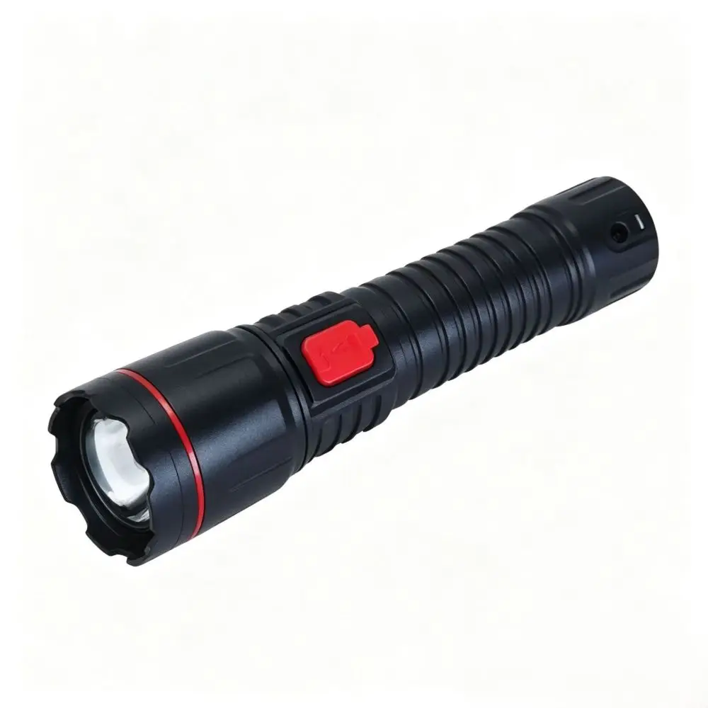Versatile LED Flashlight Handheld Torch Zoomable Focus Digital Display For Camping Hiking Outdoor Night Hunting Security Tool
