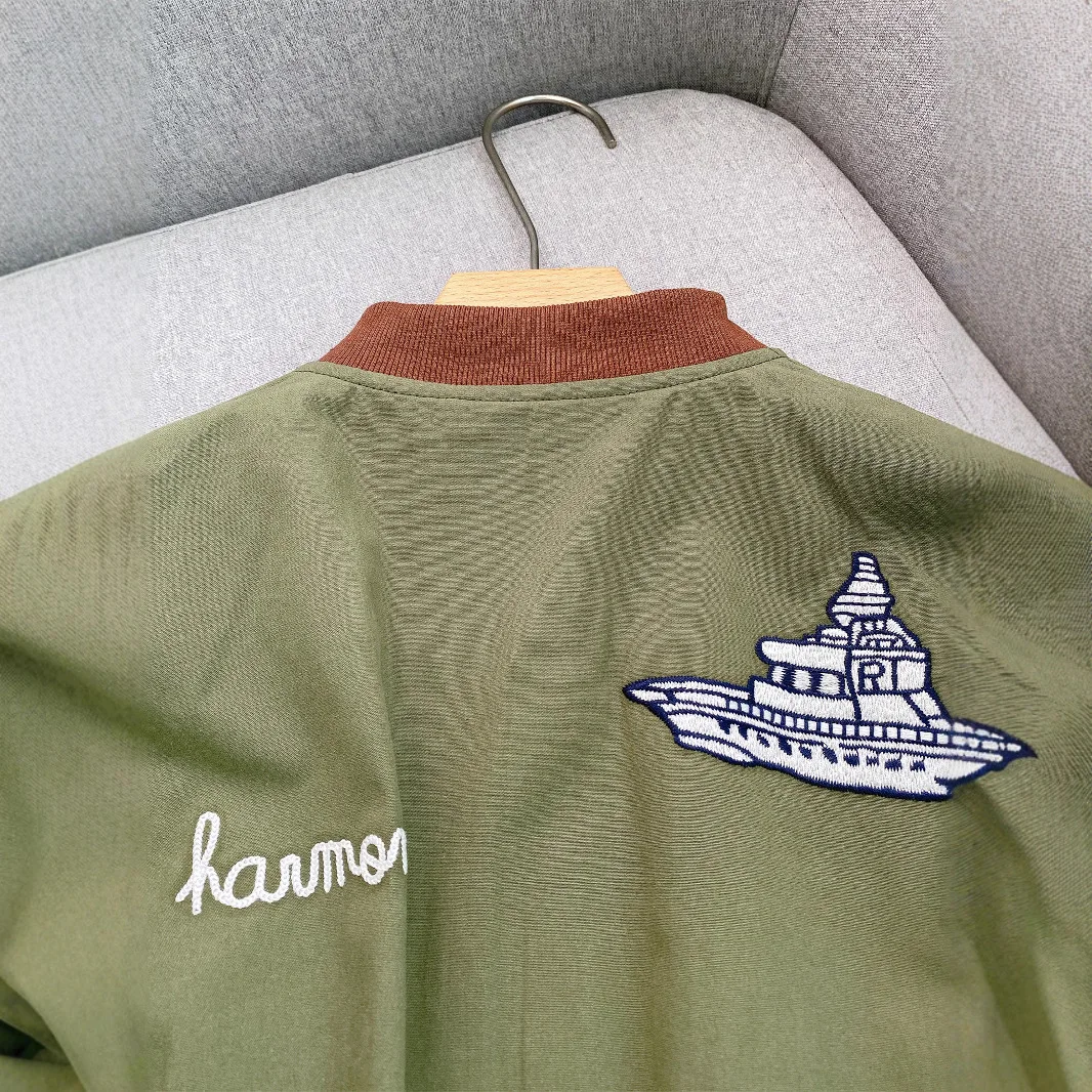 2025 가을 자수 야구 점퍼 여성 빈티지 워크웨어 코트 패셔너블 다용도 재킷