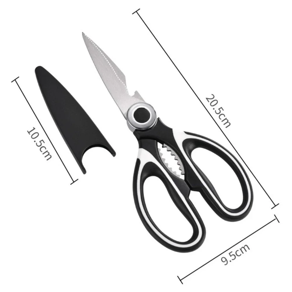 Sharp Shears with Cover Scissors Kitchen Gadgets Utility Heavy Duty Stainless Steel Scissors for Chicken Poultry Fish Meat