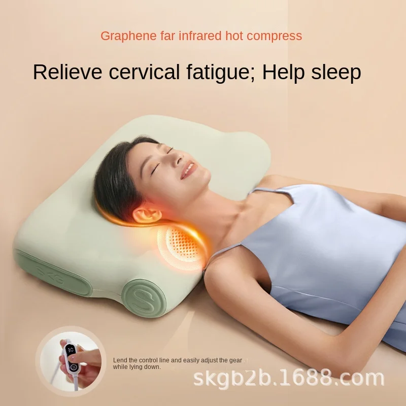 

Cervical Hot Compress Pillow P3-2 Traction Sleep Pillow Repair Correction Stretching Neck Protection and Sleep Aid