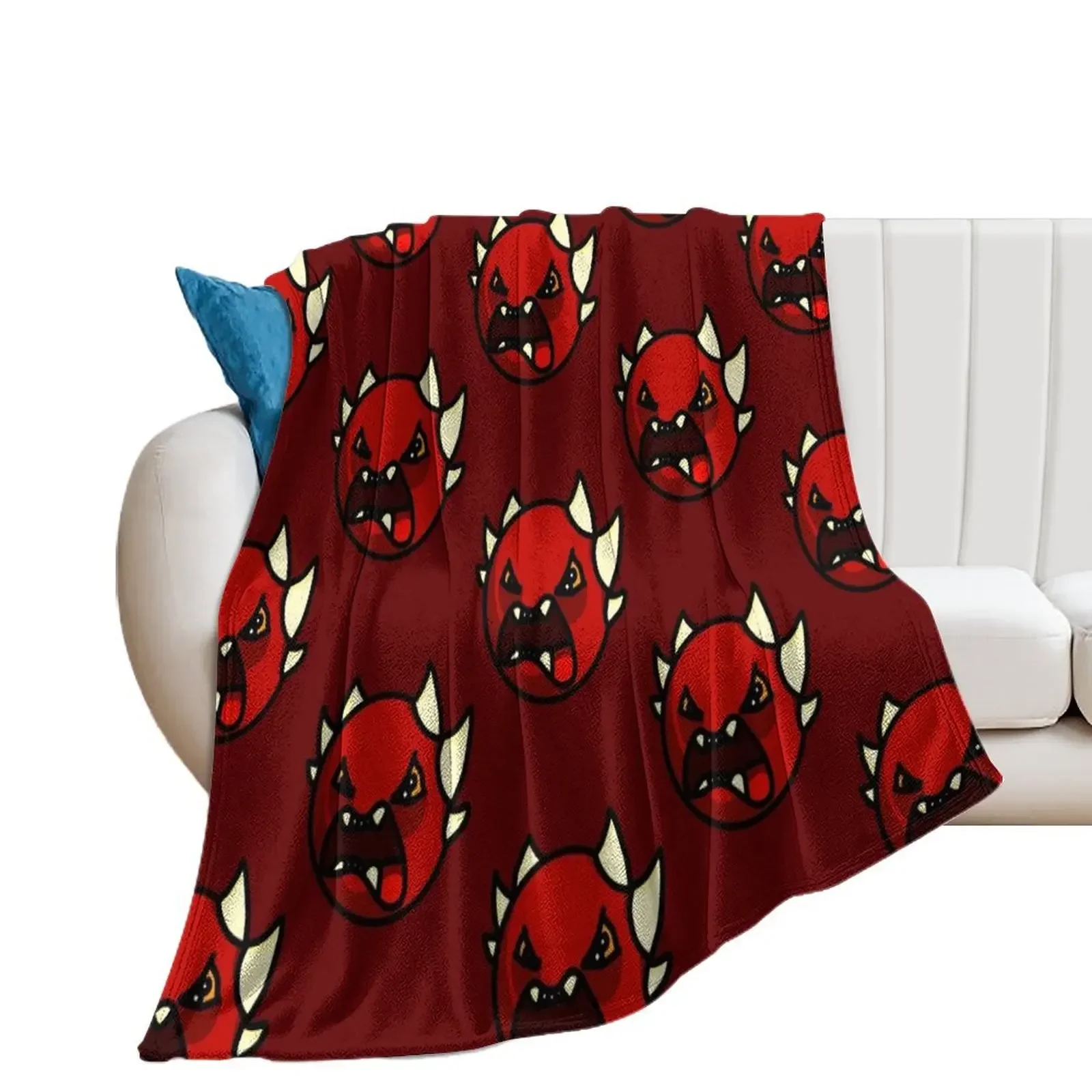 

Geometry Dash Extreme Demon Throw Blanket Warm Camping for winter Luxury Designer Blankets