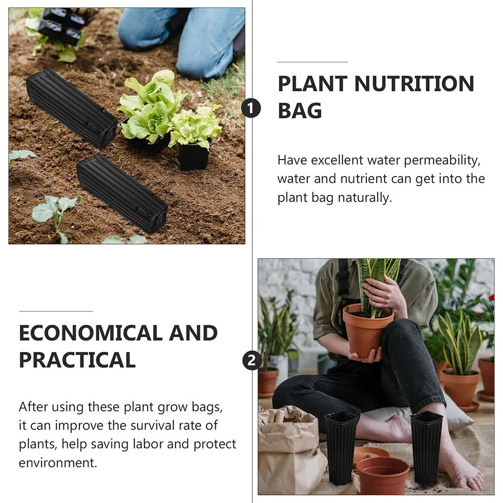 

60pcs Thickened Pp Plant Growing Cup Durable Tree Pot For Vegetables Flowers Fruit Outdoor Garden Nursery Container