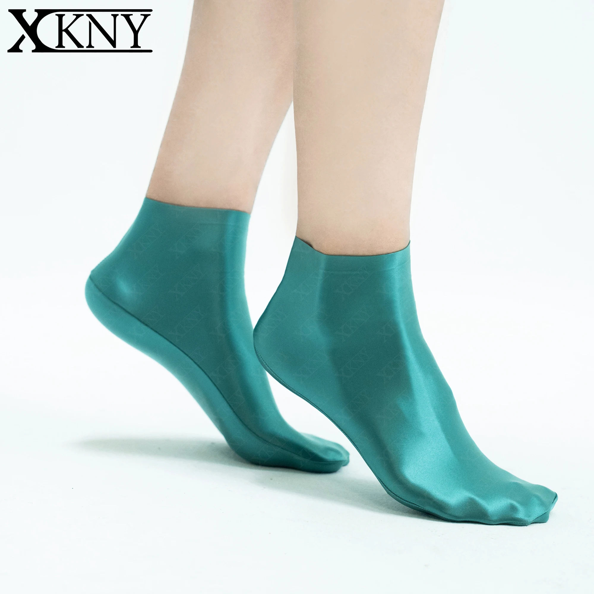 

XCKNY glossiness series socks solid high oil silk elastic socks satin glossy ankle socks