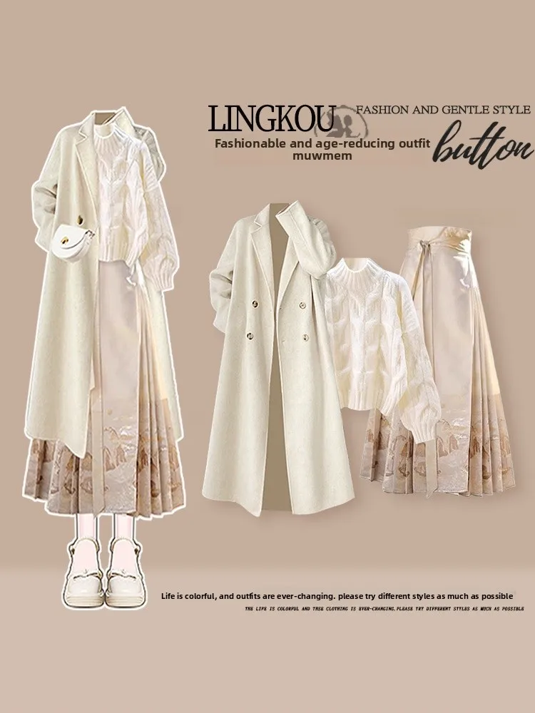 

Ele, большой размер, осенне-зимний комплект футболок, женская модная верхняя одежда, свитер, новый китайский Sle National Wind Hors...