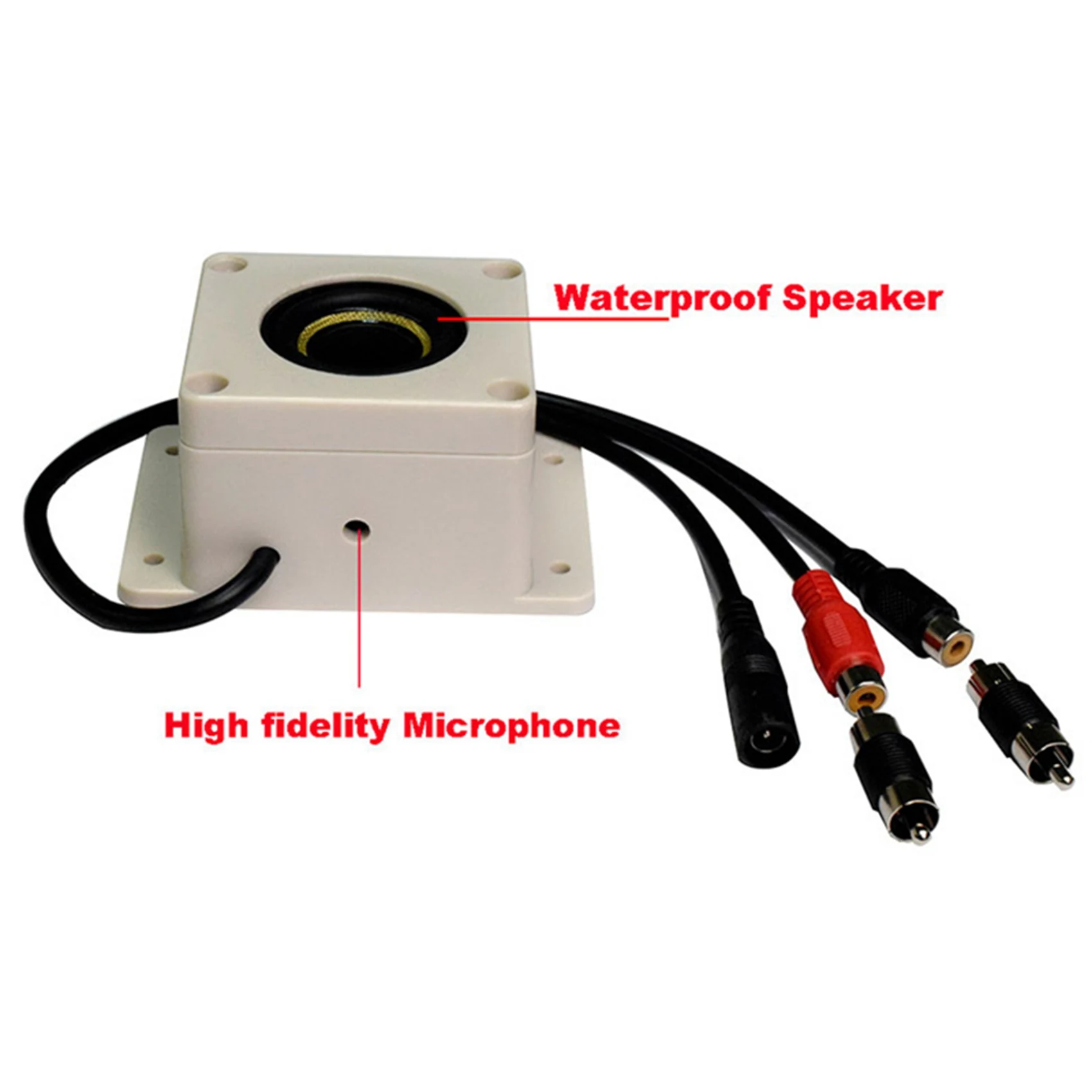 B04C-2X Microphone Speaker Device For Security Camera Waterproof For IP Camera Audio Recording Two Way Radio Interphone