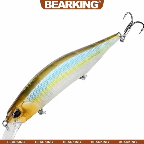 Bearking-artificial bait for bass and Pike, 11cm, 17g, 1 part,  1.6m, ABS wobbler, fish hooks, crankbait, 3D eyes, Sea