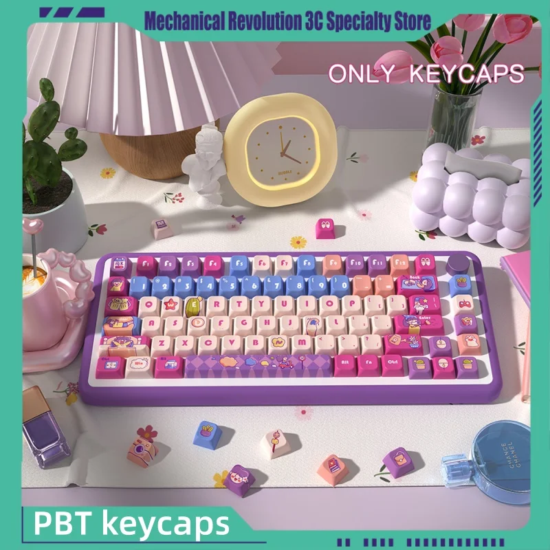 Weekend Time Theme Keycaps Original 138/158key Mda Height Keycaps Ergonomic  Personalized Customization Pbt Mechanical Keycaps