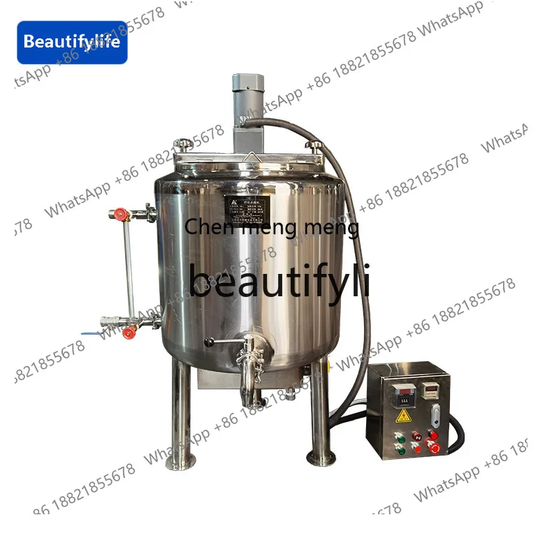 X C45 Liquid electric heating fresh milk, sterilizer, equipment, water circulation sterilization interlayer heating mixing tank