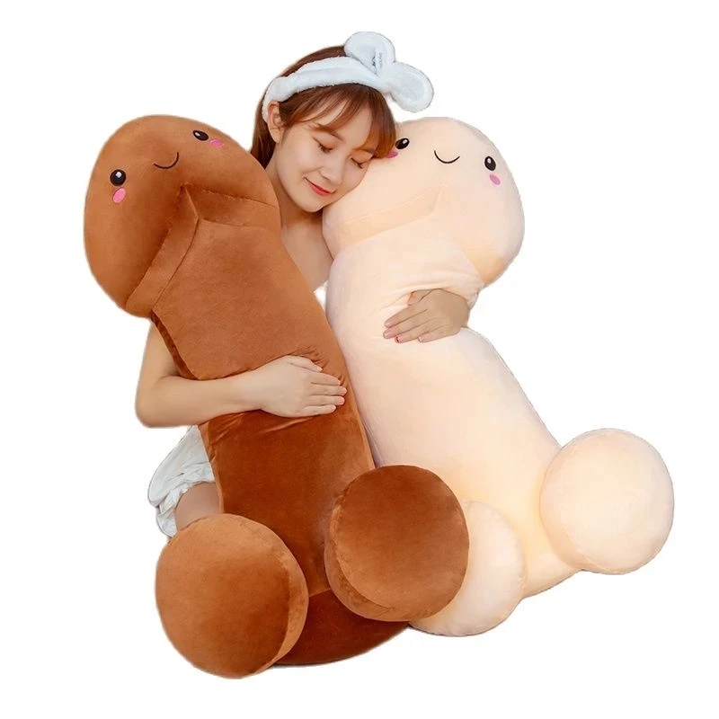 Almohada de felpa grande con forma de pene para adulto, almohada decorativa para novio, decoración del hogar, juguete de peluche, almohada Kawaii larga