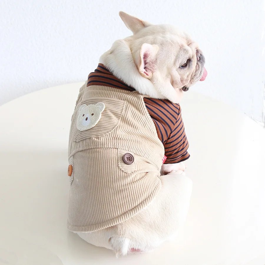 

Mutihome Bulldog Buddy Corgi Dog Clothes Cartoon Bear Cute Strap Guards Versatile Fat Dog Clothes Pet Clothes Supplies