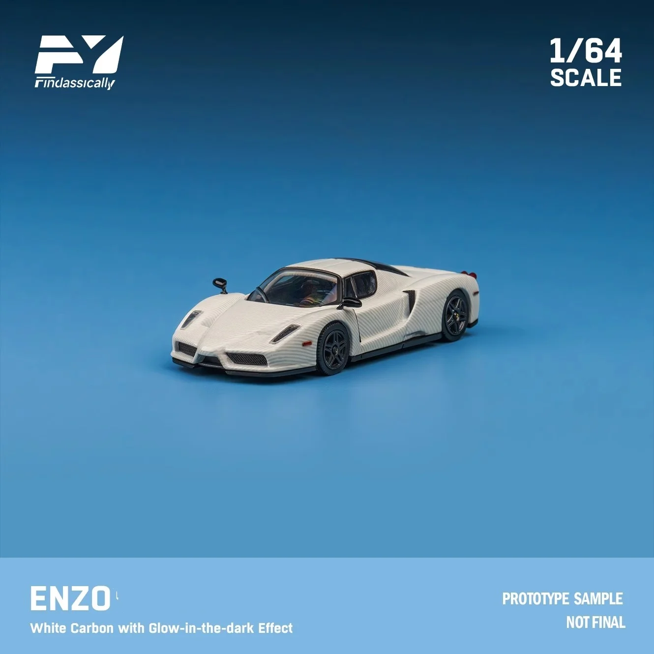 Ezno-ダイキャストスケールの車のモデル,白いカーボンカラー,1:64