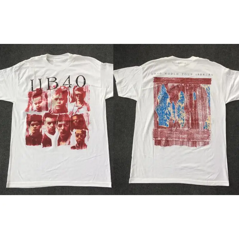 UB40 1988 World Tour Concert 80s Camiseta tamanho completo K609