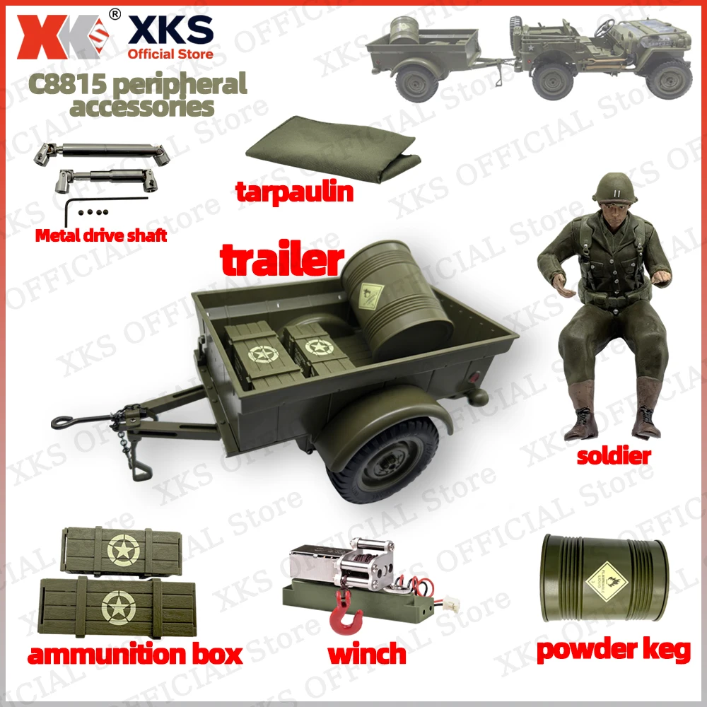 

Аксессуары для обновления деталей XKS JJRC, металлический карданный вал, боеприпасы солдата, пулемет, высокая игра