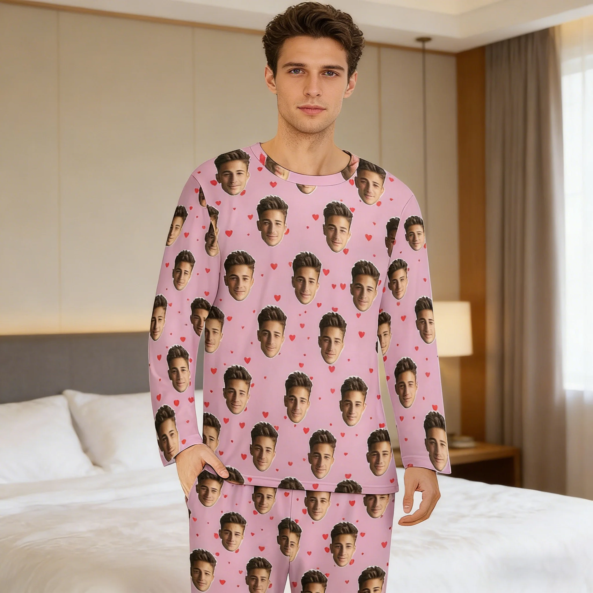 Customized pajamas Personalized Family Pajamas Dog Portrait Pet Lover Gift Pajamas men Pet Photo Pajamas Couple Long PJs