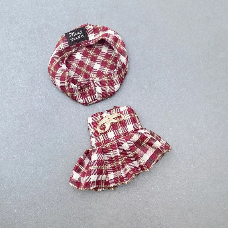 فستان دمية مقاس 16-17 سم، فستان BJD، مجموعة وزرة غير رسمية لطيفة