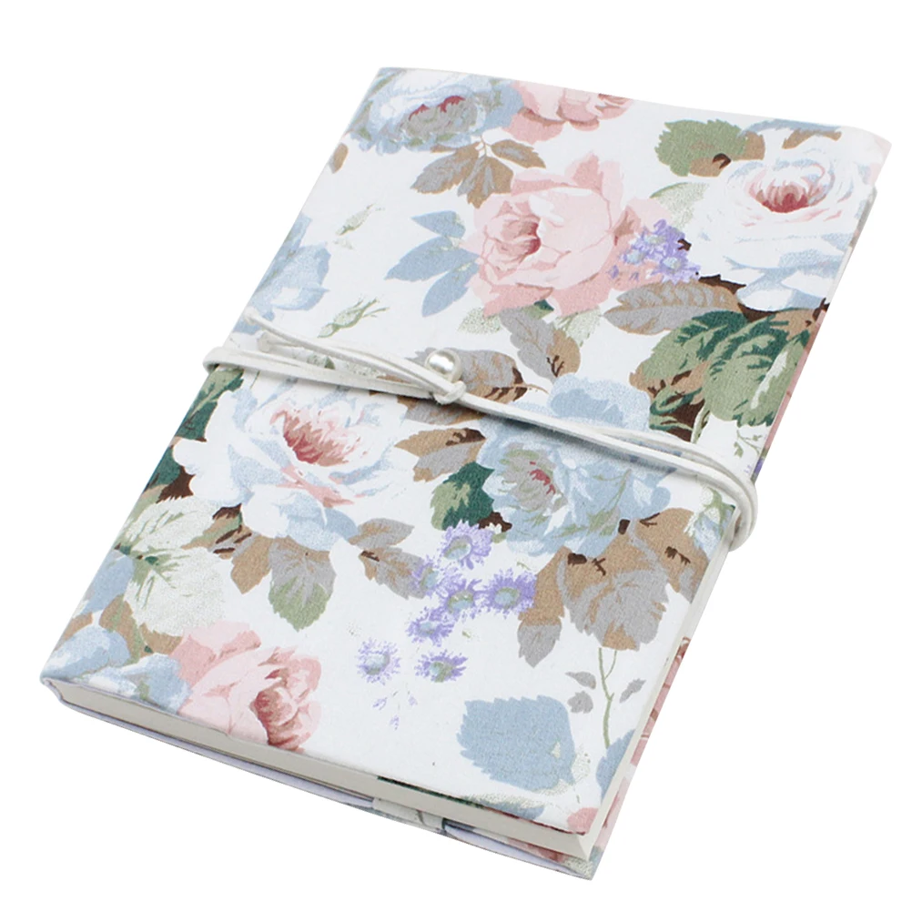 1pc Fabric Cloth Book Sleeve Adjustable A6 Book Cover Rose Print Book Skin Protective Case Notobook Book Sheet School Stationery