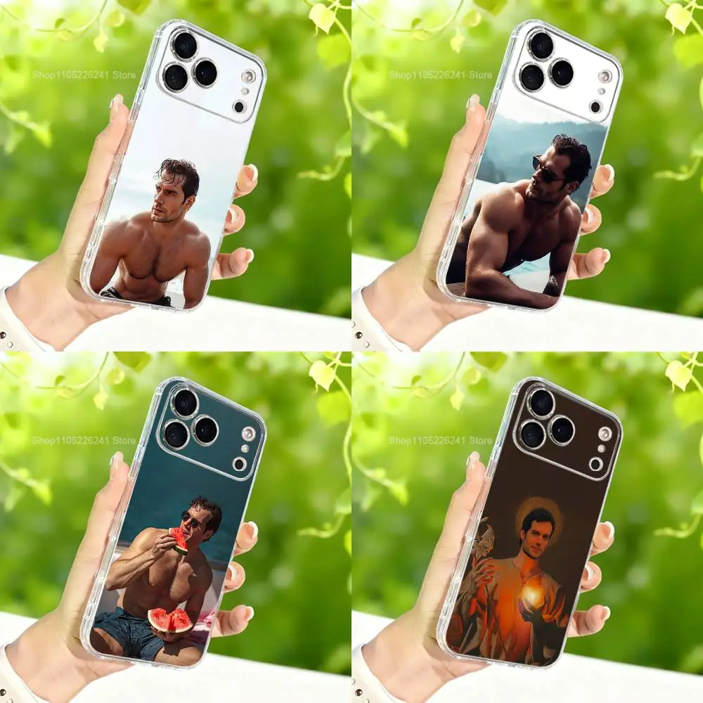

Cool H-Henry C-Cavill Actor Case For iPhone 15,11,12,13,16,14,17,Pro,Max,Plus,SE,Mini,X,XS,XR, Transparent Soft Silicone