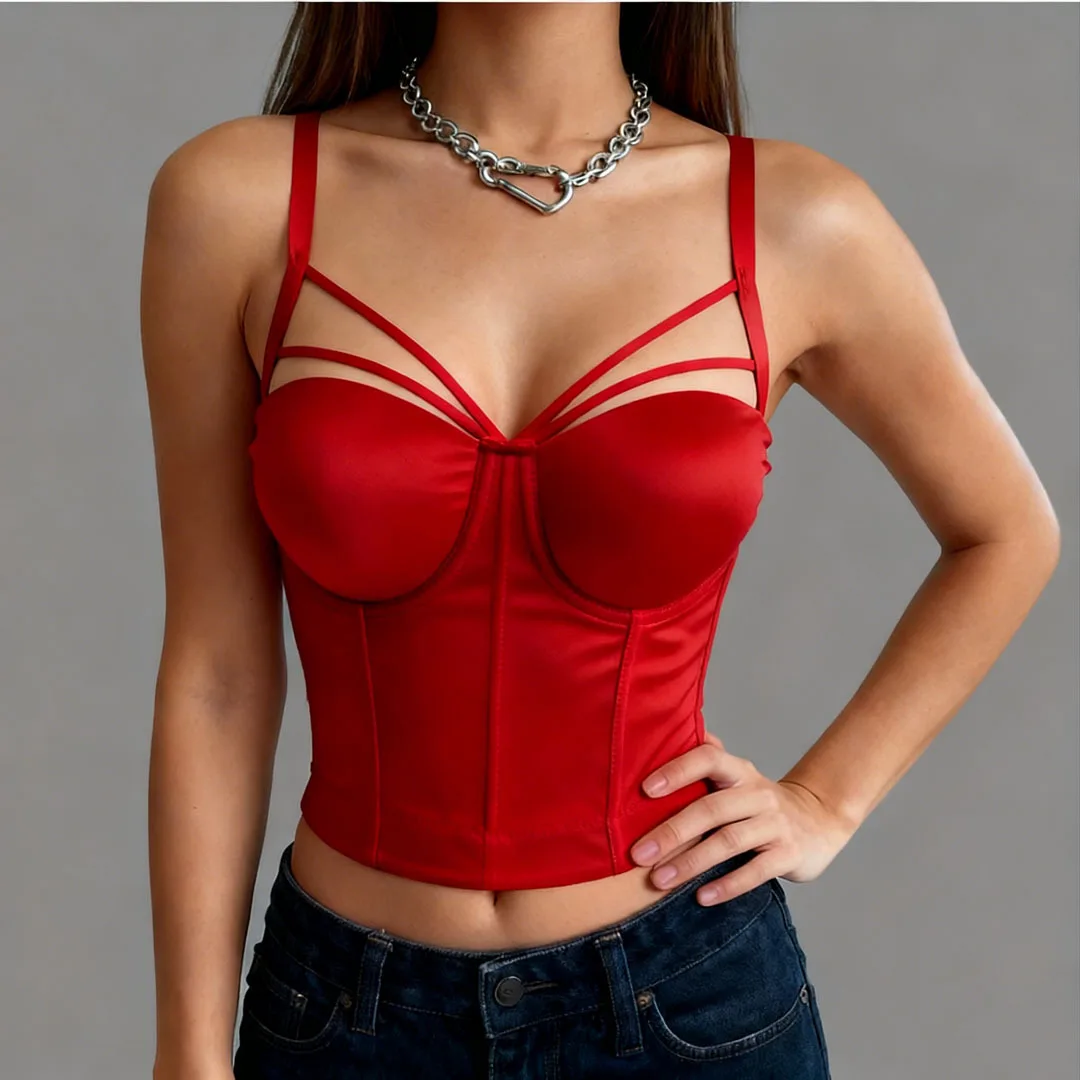 

Сплошной цвет, укороченные топы без рукавов, одежда Y2k, женский корсет, летнее сексуальное нижнее белье, бретельки, бюстгальтер без косточек, тонкий формирователь, майка