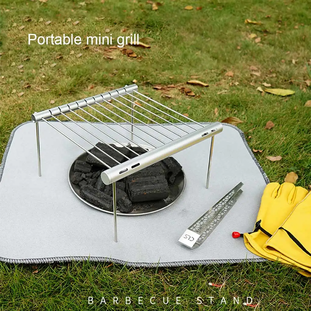 Pocket Portable BBQ Grill Folding Retractable Barbecue Grilling Picnic