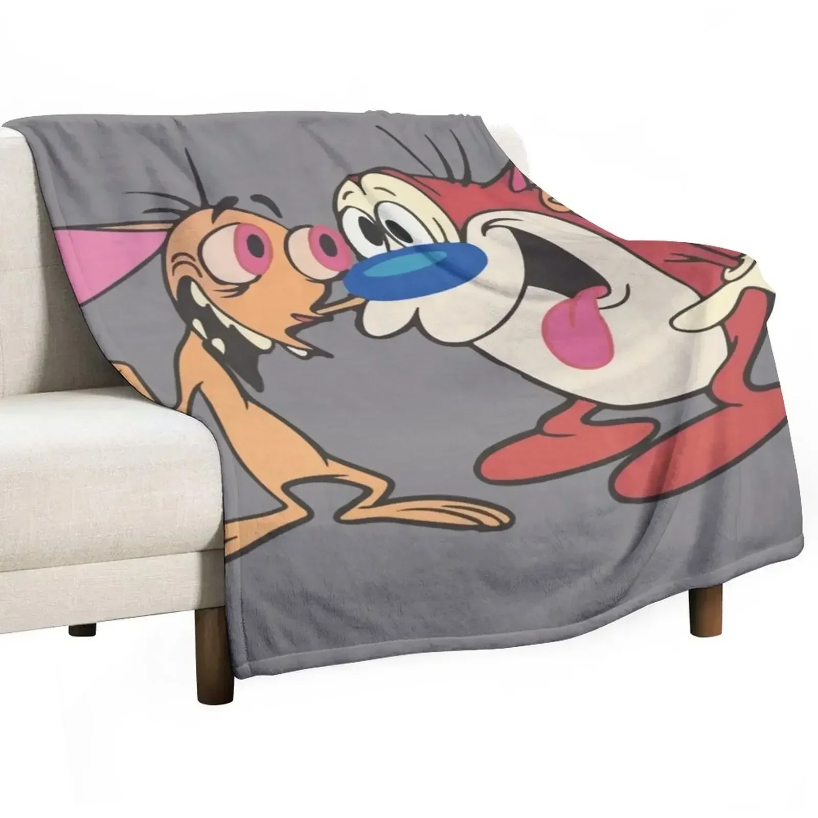 Ren and Stimpy BFF Throw Blanket Nap For Baby Baby Quilt Hair Blankets For Bed Blankets