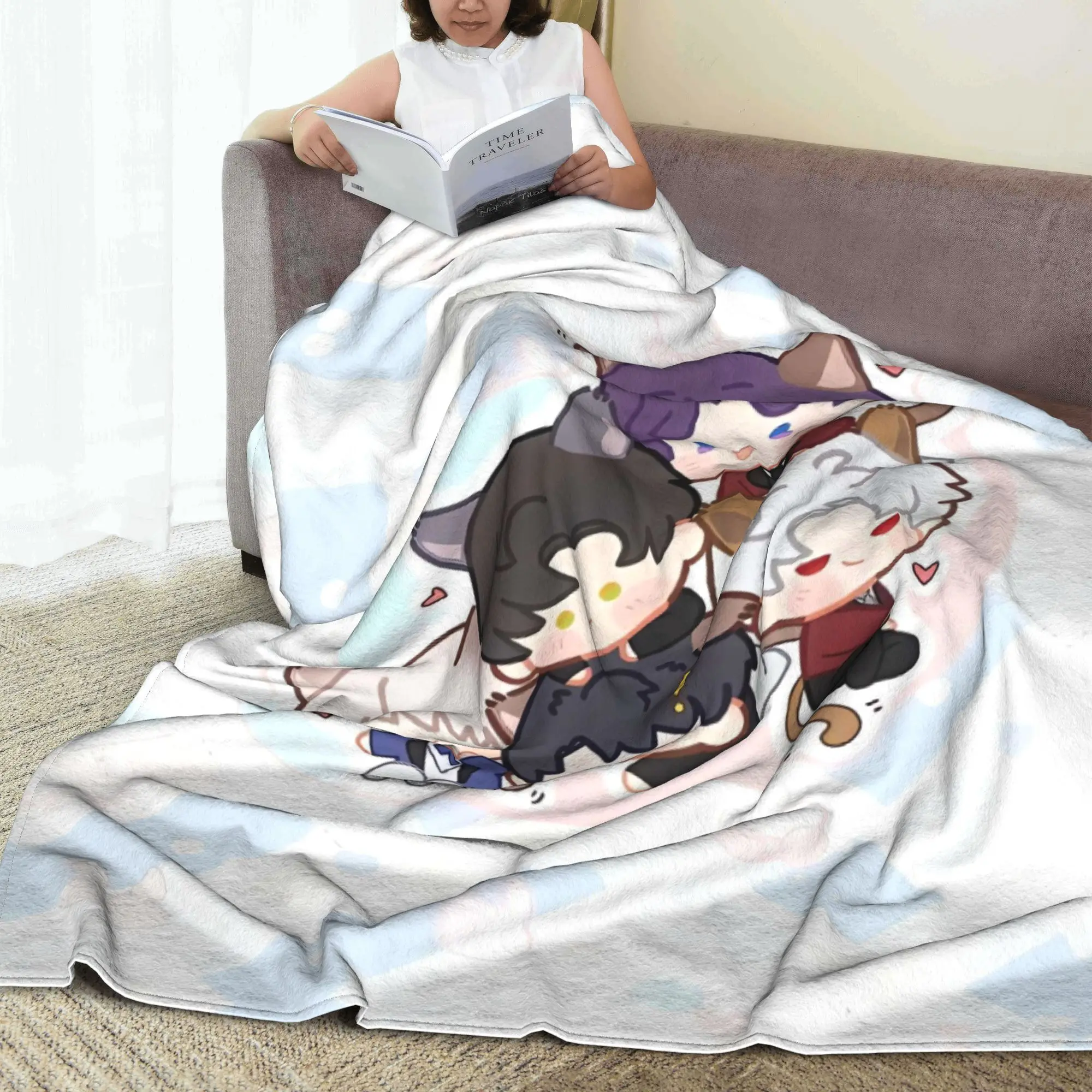 لعبة الحب والمساحة العميقة الكرتون بطانية قطيفة للأطفال الكبار الفانيلا الفراش يلقي لديكور المنزل هدية عيد ميلاد