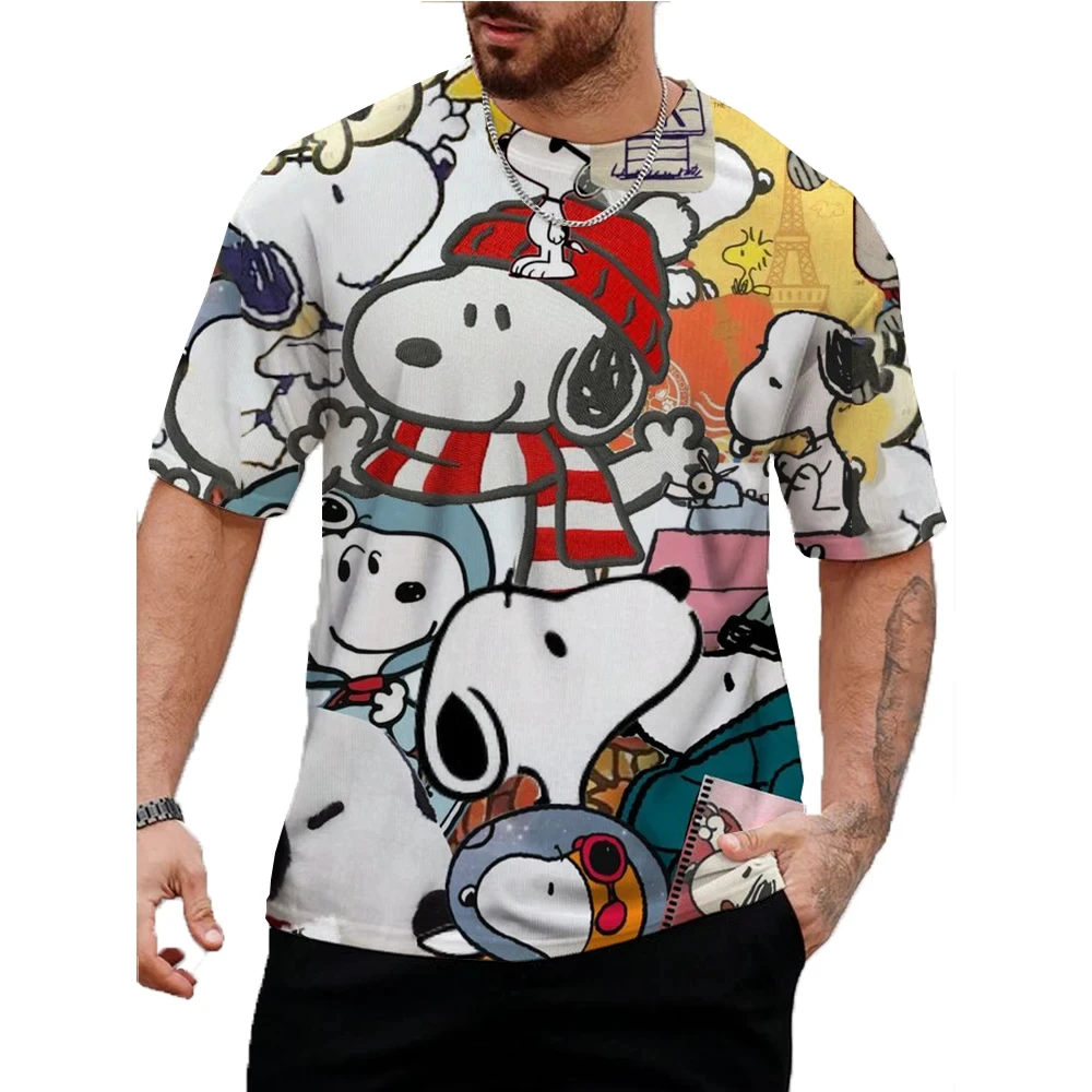 Estate uomo divertente t-shirt bambini Cartoon Snoopy top Tees ragazzi ragazze moda manica corta abbigliamento bambini Casual elegante Outfit