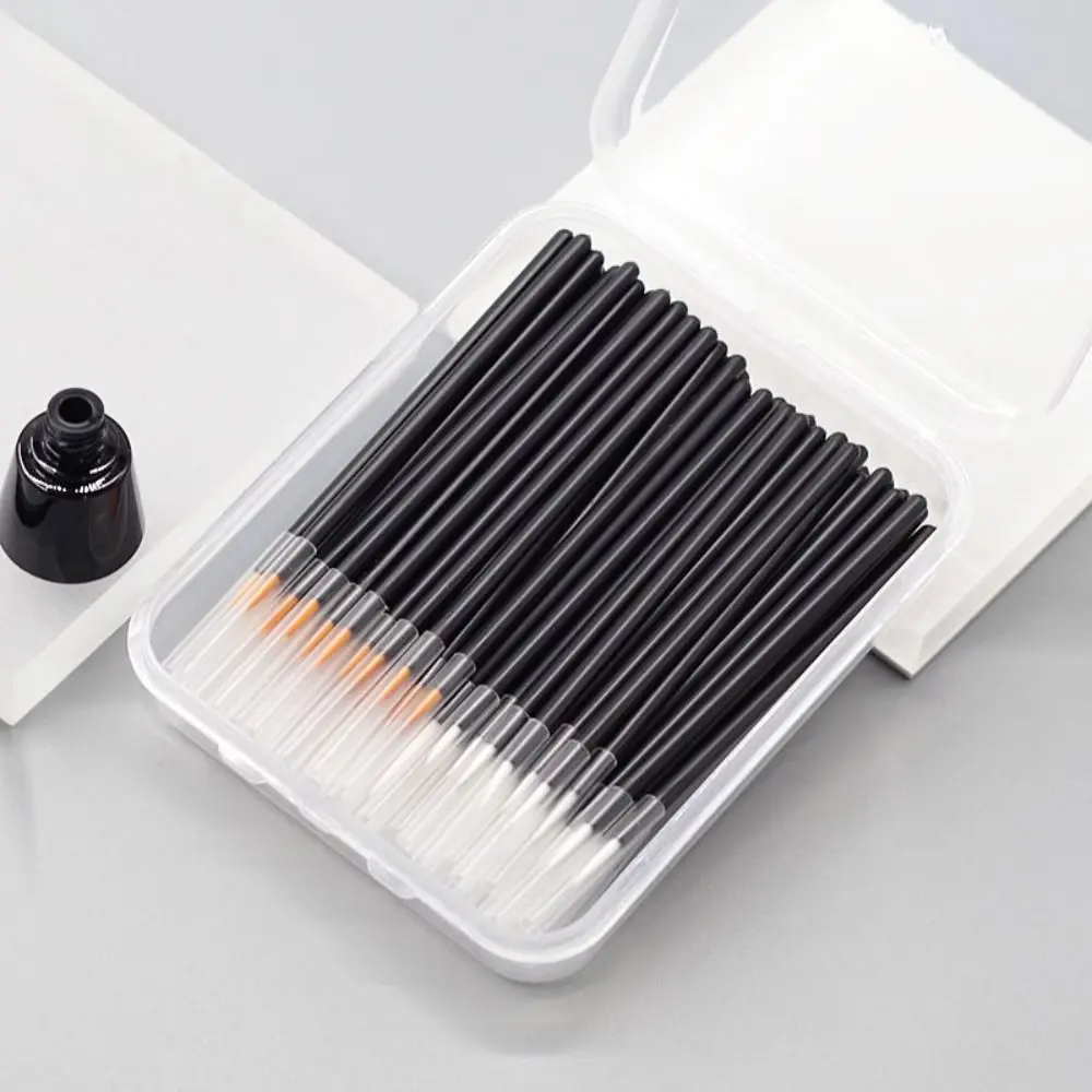 50/100Pcs Eyelash Micro Disposable Eyeliner Brush Precision Super Fine Lip Liner Contour Brush Individual Professional Women